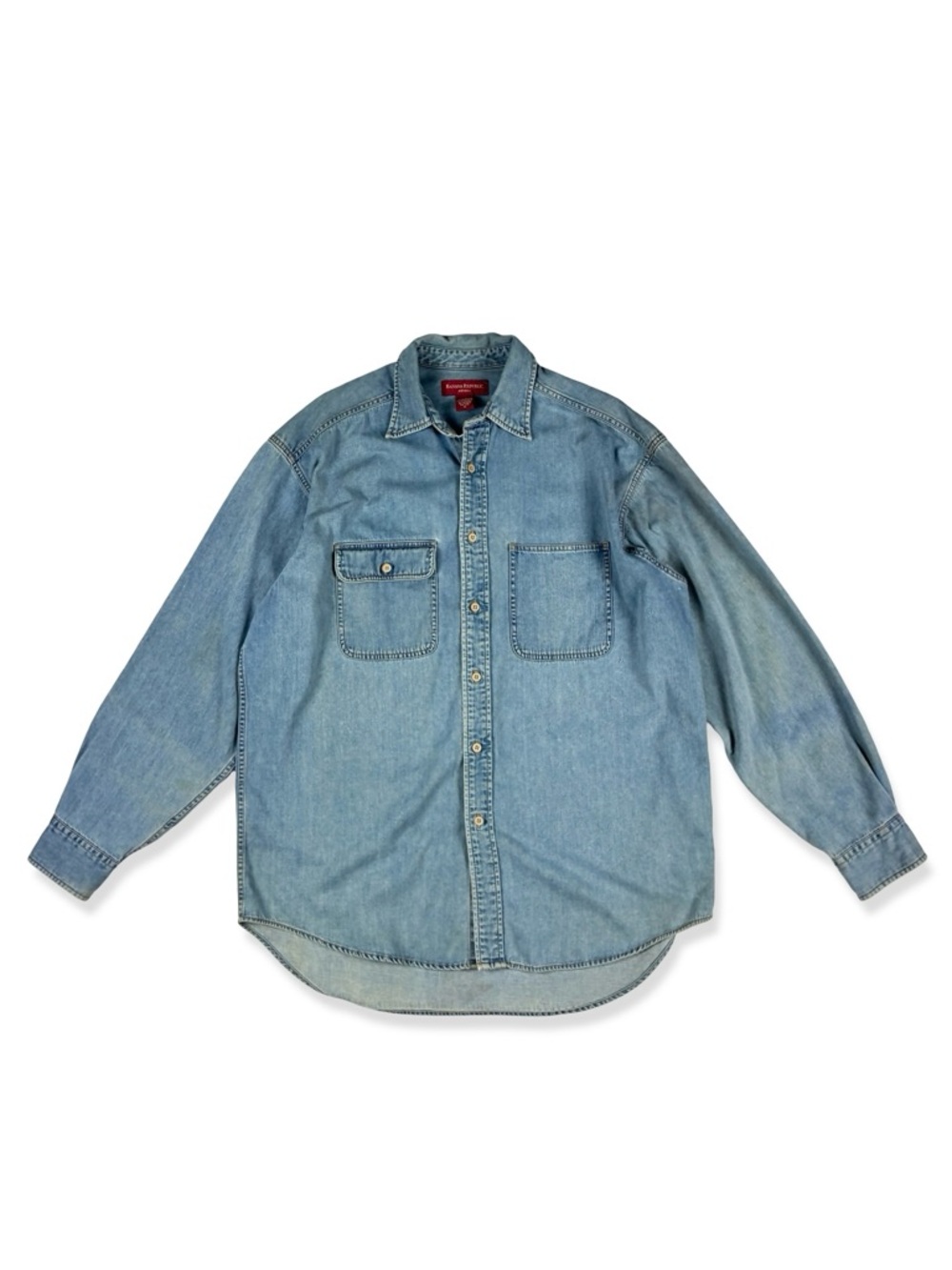 Banana Republic Denim Vintage Chambray Button Up Thrashed Shirt